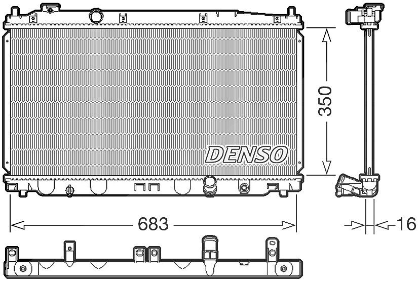 Denso Kühler, Motorkühlung [Hersteller-Nr. DRM40035] für Honda