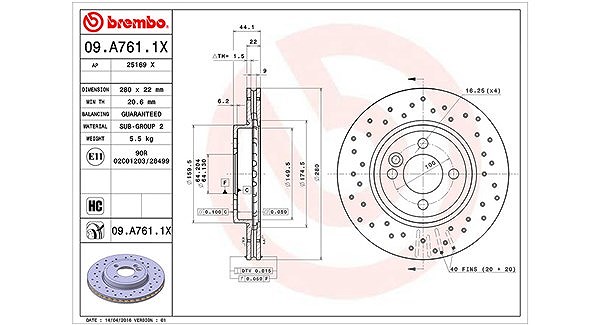 Magneti Marelli Bremsscheibe [Hersteller-Nr. 360406090702] für Mini