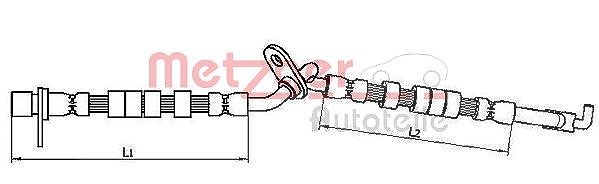 Metzger Autoteile Bremsschlauch [Hersteller-Nr. 4110708] für Mazda