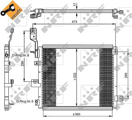 Nrf Kondensator, Klimaanlage [Hersteller-Nr. 350047] für Hyundai