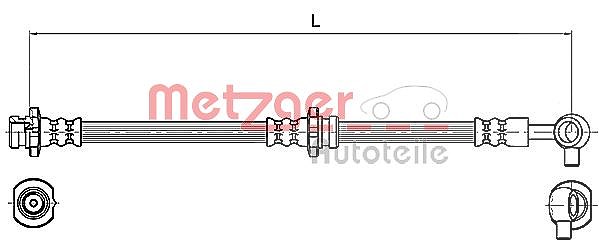 Metzger Autoteile Bremsschlauch [Hersteller-Nr. 4110131] für Nissan