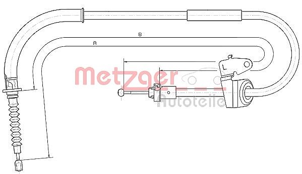 Metzger Autoteile Seilzug, Feststellbremse [Hersteller-Nr. 10.4307] für Mini