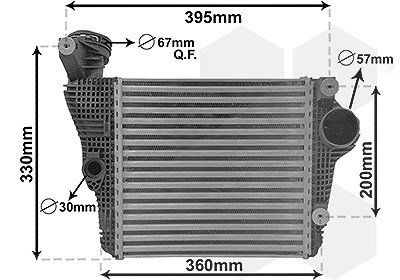Van Wezel Ladeluftkühler [Hersteller-Nr. 74014701] für Porsche