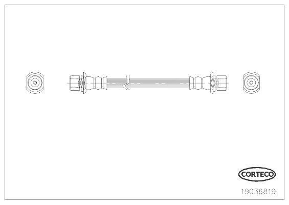 Corteco Bremsschlauch ERSTAUSRÜSTERQUALITÄT [Hersteller-Nr. 19036819] für Toyota
