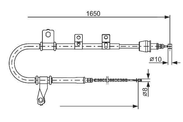 Bosch Seilzug, Feststellbremse [Hersteller-Nr. 1987482074] für Hyundai