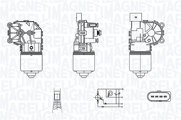 Magneti Marelli Wischermotor [Hersteller-Nr. 064350005010] für Ford