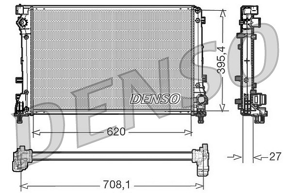 Denso Kühler, Motorkühlung [Hersteller-Nr. DRM09163] für Abarth