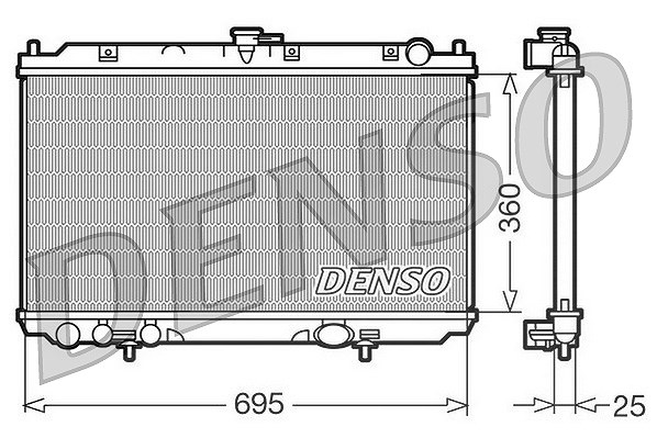 Denso Kühler, Motorkühlung [Hersteller-Nr. DRM46014] für Opel, Nissan