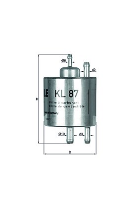 Mahle Kraftstofffilter [Hersteller-Nr. KL87] für Mercedes-Benz