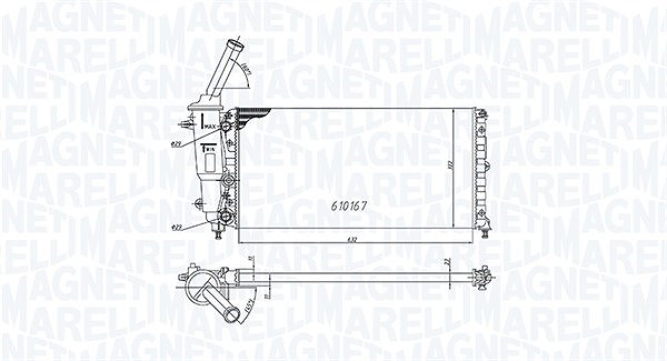 Magneti Marelli Kühler, Motorkühlung [Hersteller-Nr. 350213177000] für Lancia
