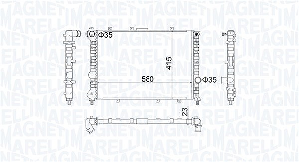 Magneti Marelli Kühler, Motorkühlung [Hersteller-Nr. 350213100700] für Alfa Romeo