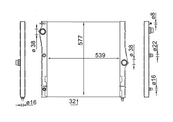 Mahle Kühler, Motorkühlung [Hersteller-Nr. CR1904000S] für BMW
