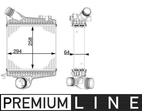 Mahle Ladeluftkühler [Hersteller-Nr. CI221000P] für VW, Audi