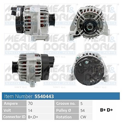 Meat & Doria Generator [Hersteller-Nr. 5540443] für Lancia, Fiat