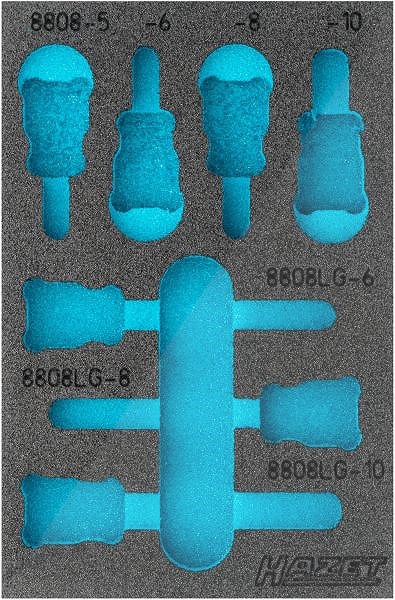 Hazet 2-Komponenten Weichschaum-Einlage - leer - für 163-460/7 [Hersteller-Nr. 163-460L]