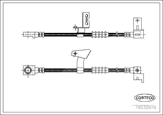 Corteco Bremsschlauch ERSTAUSRÜSTERQUALITÄT [Hersteller-Nr. 19032878] für Chrysler