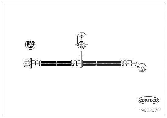 Corteco Bremsschlauch ERSTAUSRÜSTERQUALITÄT [Hersteller-Nr. 19032676] für Honda