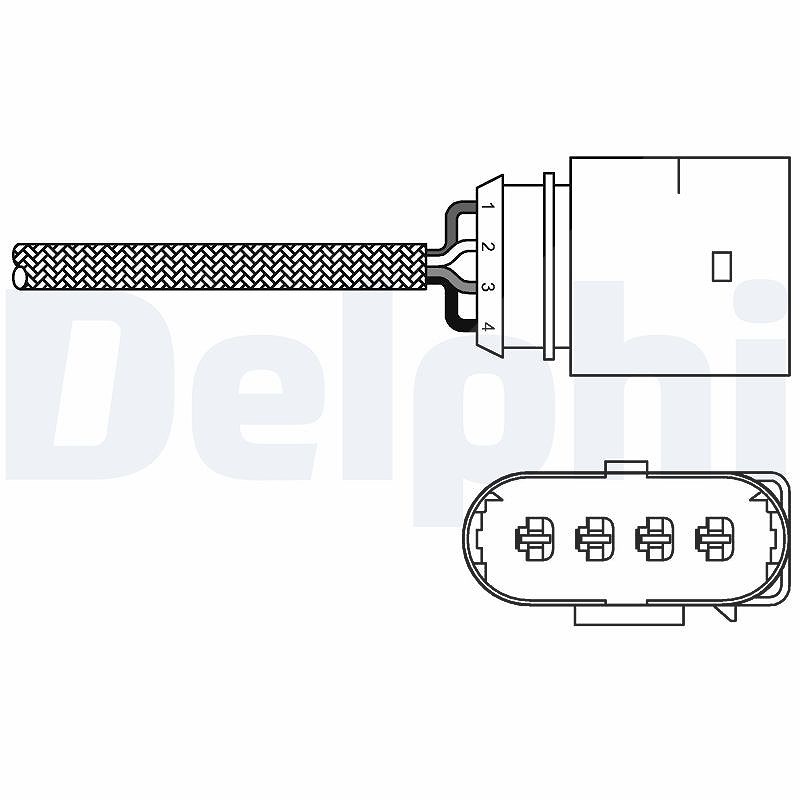 Delphi Lambdasonde [Hersteller-Nr. ES20285-12B1] für Skoda, Audi, VW