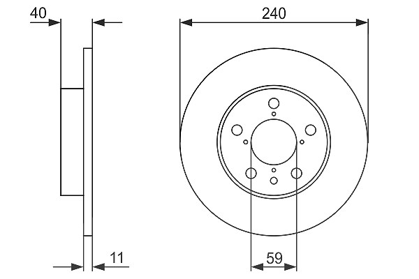Bosch Bremsscheibe [Hersteller-Nr. 0986478444] für Alfa Romeo