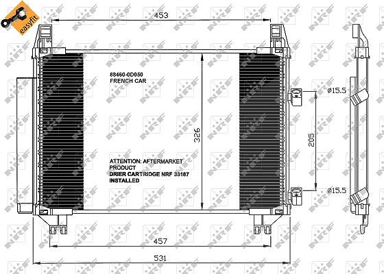 Nrf Kondensator mit Trockner [Hersteller-Nr. 35653] für Toyota, Daihatsu