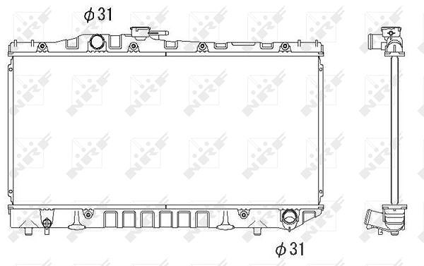 Nrf Kühler, Motorkühlung [Hersteller-Nr. 516712] für Toyota