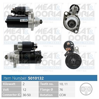 Meat & Doria Starter [Hersteller-Nr. 5010132] für Audi, Ford, Skoda, Seat, VW