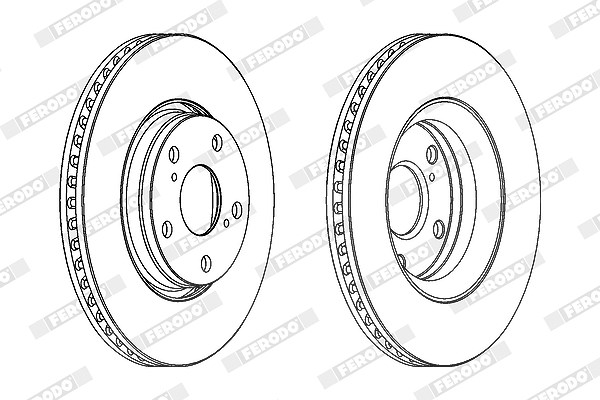 Ferodo Bremsscheibe [Hersteller-Nr. DDF1756C] für Toyota