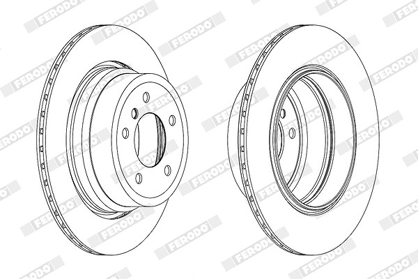 Ferodo 1x Bremsscheibe [Hersteller-Nr. DDF1868C-1] für BMW