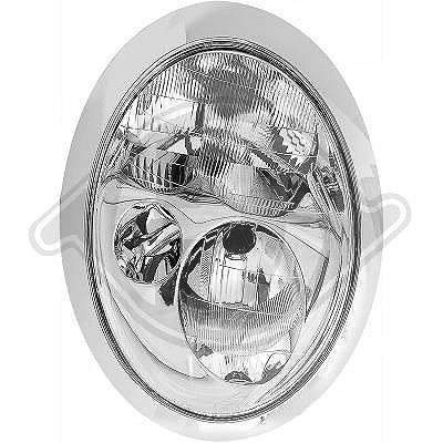Diederichs Scheinwerfer H7/H7 mit Stellmotor für LWR [Hersteller-Nr. 1205980] für Mini
