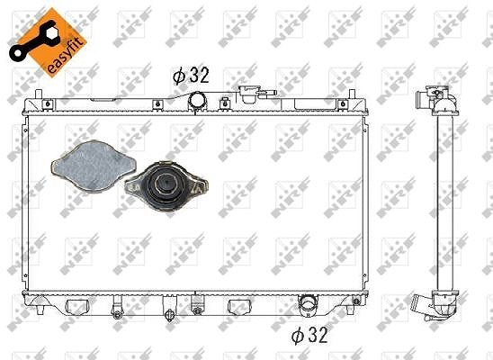 Nrf Kühler, 350 x 668 mm [Hersteller-Nr. 507728] für Honda