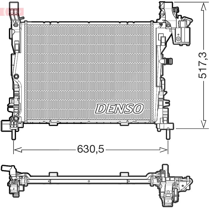 Denso Kühler, Motorkühlung [Hersteller-Nr. DRM23062] für Renault