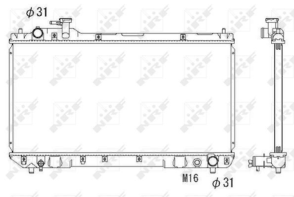 Nrf Kühler, Motorkühlung [Hersteller-Nr. 53275] für Toyota