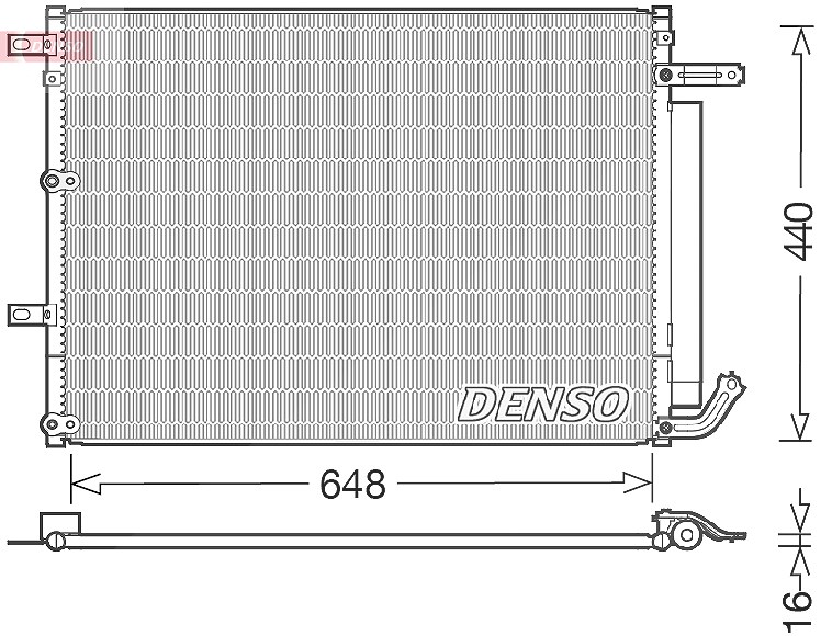 Denso Kondensator, Klimaanlage [Hersteller-Nr. DCN06018] für Jeep