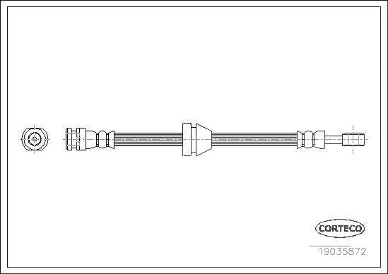 Corteco Bremsschlauch ERSTAUSRÜSTERQUALITÄT [Hersteller-Nr. 19035872] für Daewoo, Chevrolet
