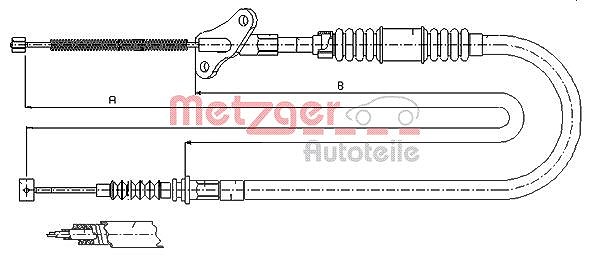 Metzger Autoteile Seilzug, Feststellbremse [Hersteller-Nr. 17.2720] für Opel