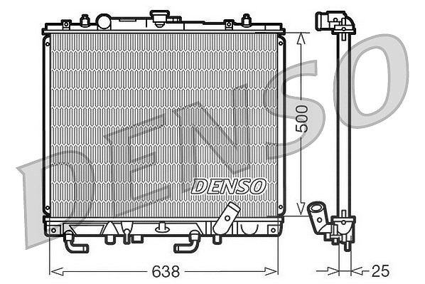 Denso Kühler, Motorkühlung [Hersteller-Nr. DRM45016] für Mitsubishi