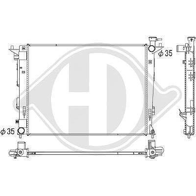 Diederichs Kühler, Motorkühlung [Hersteller-Nr. DCM3722] für Hyundai, Kia
