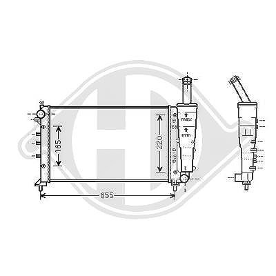 Diederichs Kühler, Motorkühlung [Hersteller-Nr. DCM2013] für Fiat