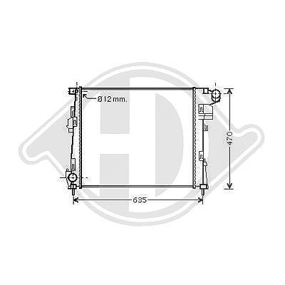 Diederichs Kühler, Motorkühlung [Hersteller-Nr. DCM2953] für Nissan, Opel, Renault