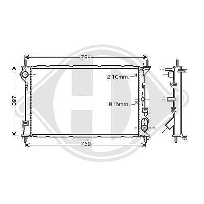 Diederichs Kühler, Motorkühlung [Hersteller-Nr. DCM2094] für Ford
