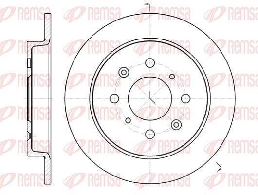 Kawe 1x Bremsscheibe [Hersteller-Nr. 6139500] für Honda