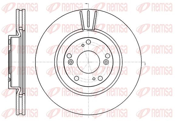 Kawe 1x Bremsscheibe [Hersteller-Nr. 6129710] für Honda