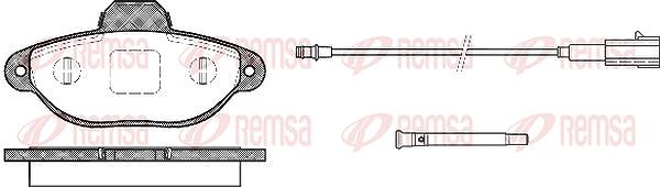 Kawe Bremsbelagsatz, Scheibenbremse [Hersteller-Nr. 041421] für Fiat, Chevrolet, Ford