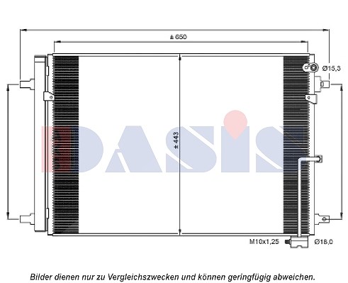 Aks Dasis Kondensator, Klimaanlage [Hersteller-Nr. 482027N] für Audi