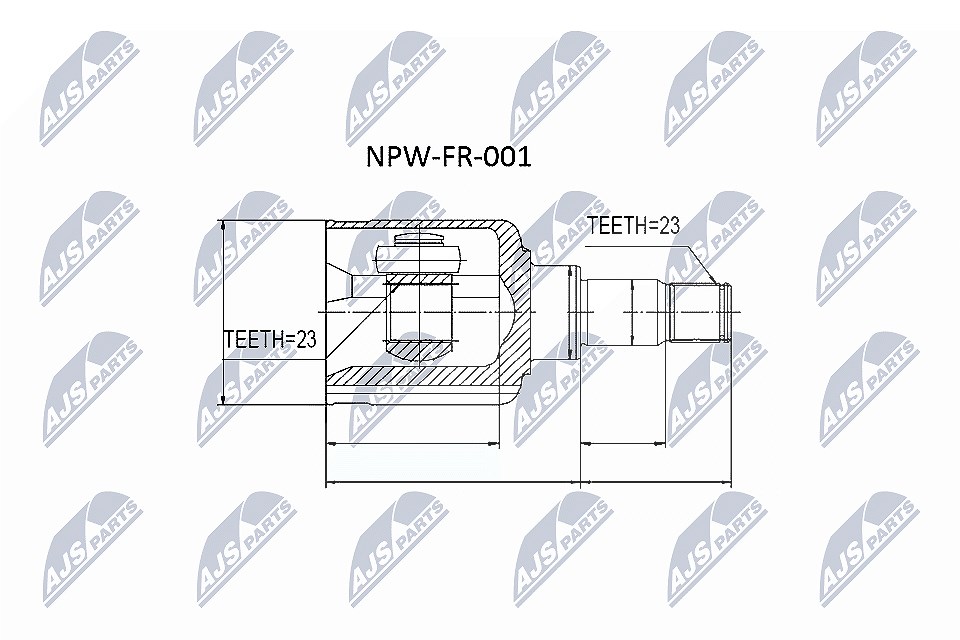 Nty Gelenksatz, Antriebswelle [Hersteller-Nr. NPW-FR-001] für Ford