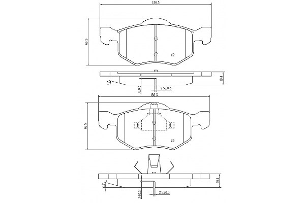Mapco Bremsbelagsatz Vorderachse [Hersteller-Nr. 6731] für Ford, Mazda