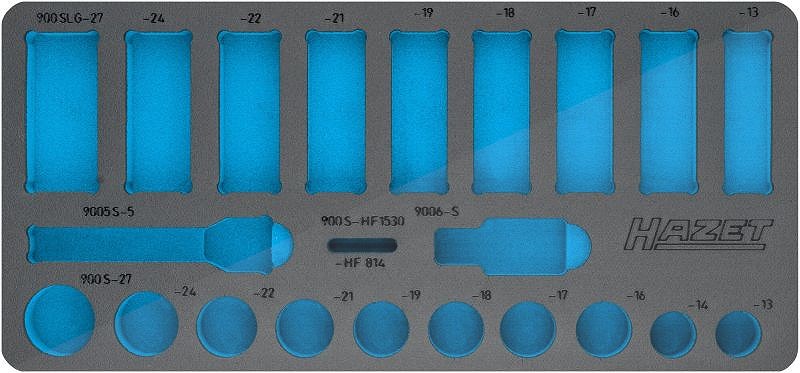 Hazet 2-Komponenten Weichschaum-Einlage - leer - für 900S [Hersteller-Nr. 163-405L]