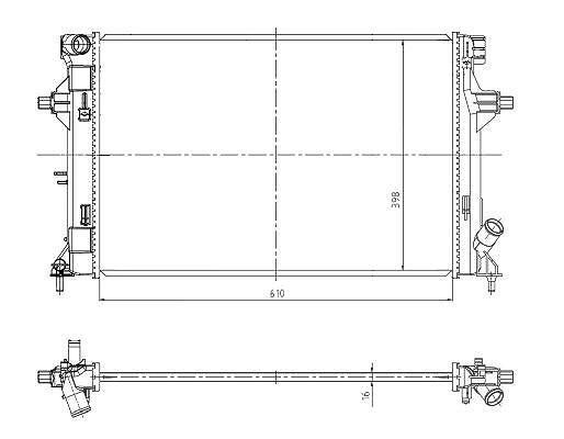 Nrf Kühler, Motorkühlung [Hersteller-Nr. 550035] für Hyundai