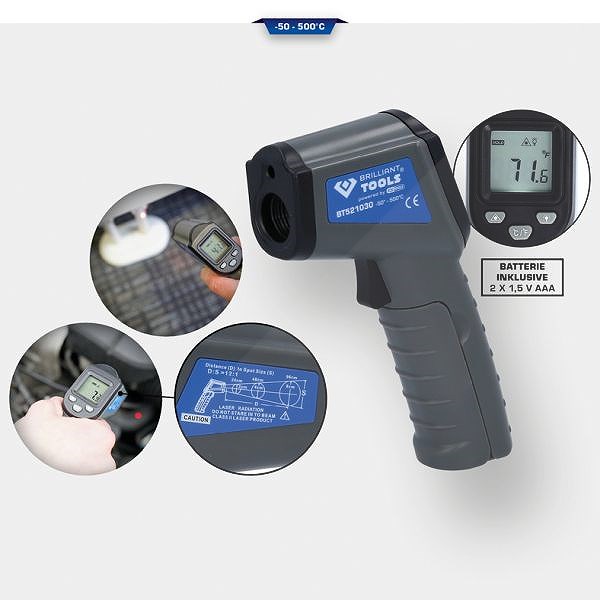 Brilliant Tools Infrarot-Thermometer, -50° bis 500° [Hersteller-Nr. BT521030]