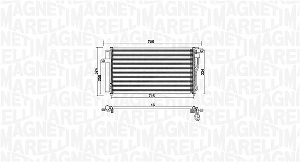 Magneti Marelli Kondensator, Klimaanlage [Hersteller-Nr. 350203953000] für Hyundai